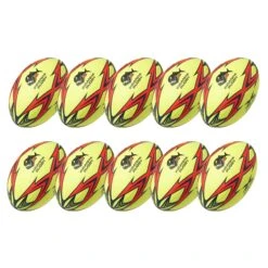 Piranha Warrior Xtreme Fluo Rugby Ball Size 4 (Pack Of 10)