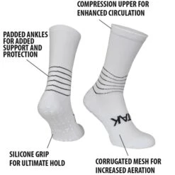 Atak C-Grip Socks: White -Sports Equipment Store atakc gripwhitedetail