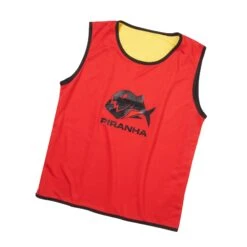 Piranha Reversible Training Bib: Red/Yellow