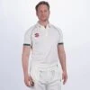 Gray Nicolls Matrix V2 Short Sleeve Cricket Shirt: Ivory/Green -Sports Equipment Store graynicollsmatrixv2shortsleeveshirtivorygreen1