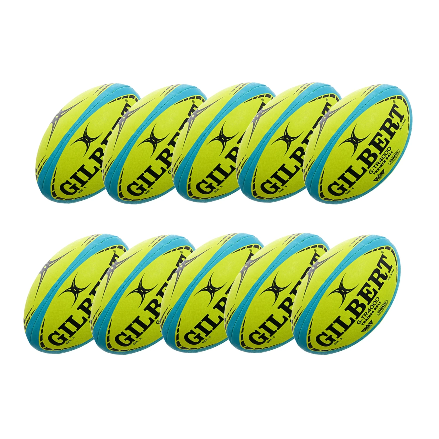 Gilbert G-TR4000 Training Rugby Ball - Size 5 (Pack Of 10): Fluo 3 Gilbert G-TR4000 Training Rugby Ball - Size 5 (Pack Of 10): Fluo