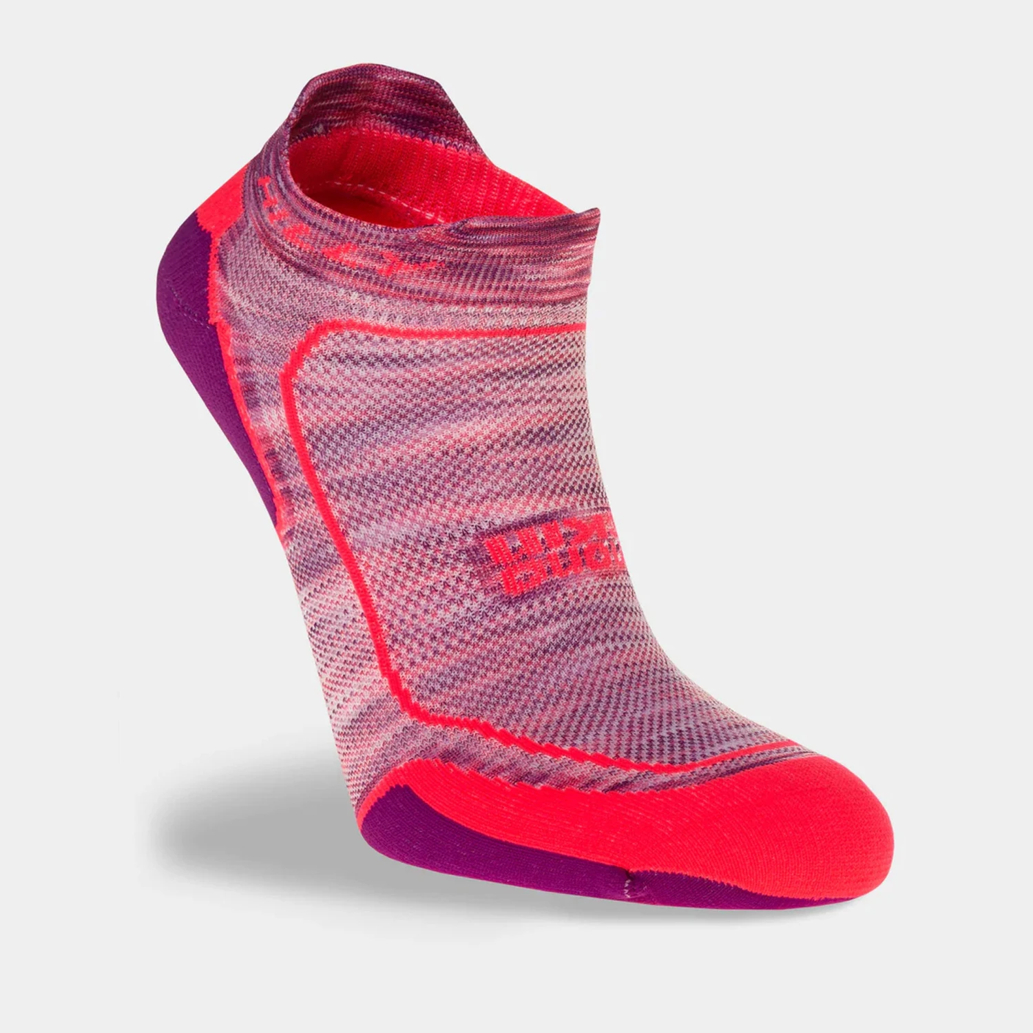 Hilly Womens Active Socklet Min: Hot Coral/Grape Juice 5 Hilly Womens Active Socklet Min: Hot Coral/Grape Juice - Image 3