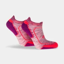 Hilly Womens Active Socklet Min: Hot Coral/Grape Juice 10 Hilly Womens Active Socklet Min: Hot Coral/Grape Juice -Sports Equipment Store hillywomensactivesockletminhotcoralgrapejuice4