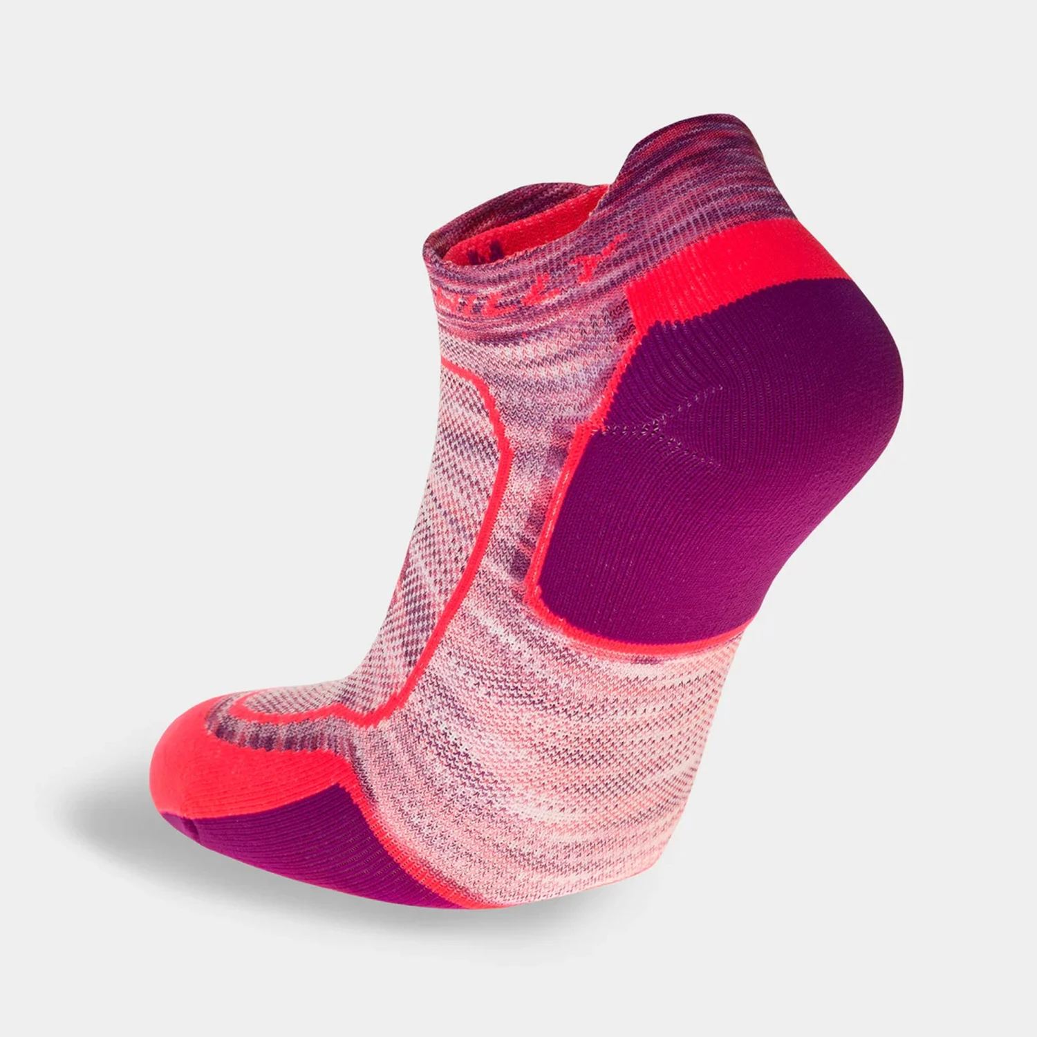 Hilly Womens Active Socklet Min: Hot Coral/Grape Juice 7 Hilly Womens Active Socklet Min: Hot Coral/Grape Juice - Image 5