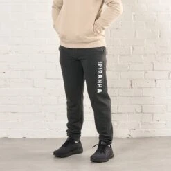 Piranha Lifestyle Mens Jogger Pants: Dark Heather Grey