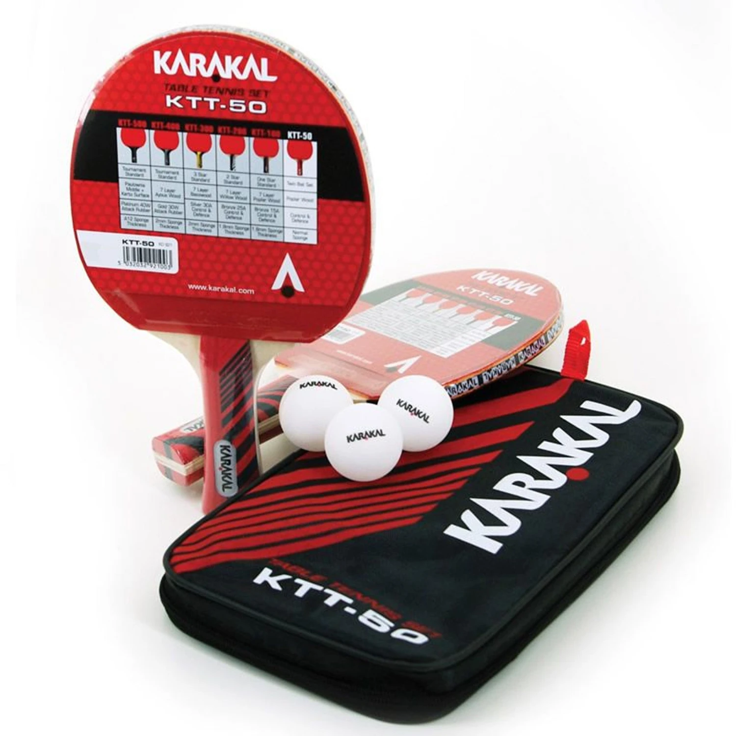 Karakal KTT 50 Two Table Tennis Bat Set 3 Karakal KTT 50 Two Table Tennis Bat Set