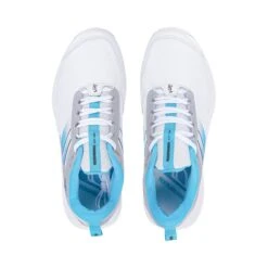 Kookaburra KC 1.0 Spike Cricket Shoes: White/Mint/Grey -Sports Equipment Store kc10spikecricketshoeswhitemintgrey3