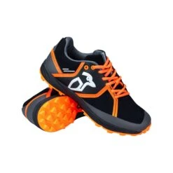 Kookaburra Convert Astro Hockey Shoes: Black/Orange