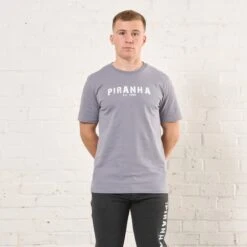 Piranha Lifestyle Heavy T-Shirt: Lava Grey
