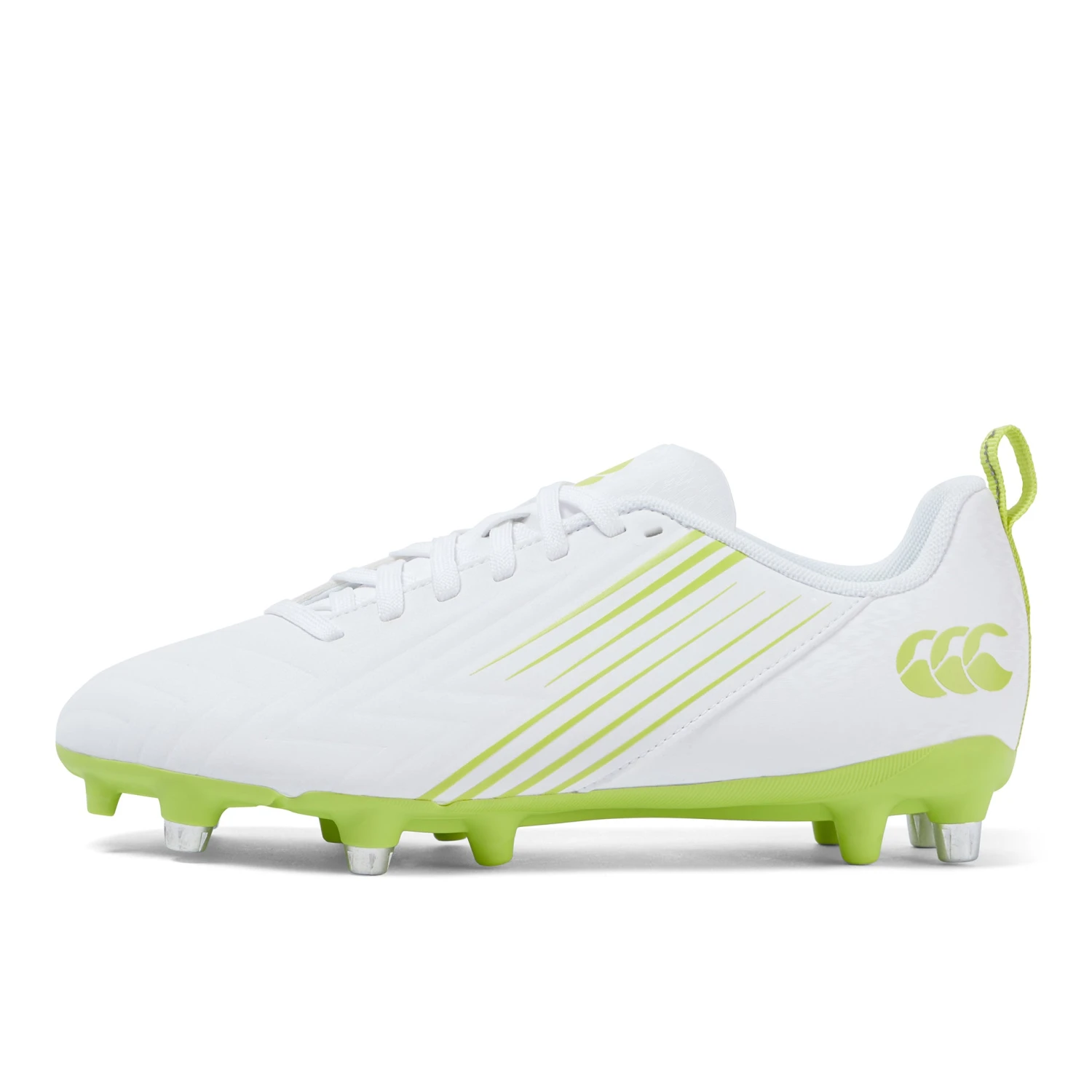 Canterbury Speed 3.0 Rugby Boots: White/Green 3 Canterbury Speed 3.0 Rugby Boots: White/Green