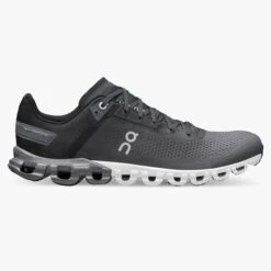 On Cloudflow Mens Running Shoes: Black/Asphalt