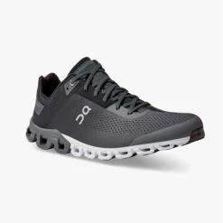 On Cloudflow Mens Running Shoes: Black/Asphalt -Sports Equipment Store oncloudflowmensblackasphalt6