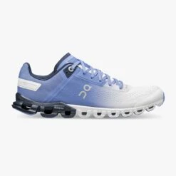 On Cloudflow Womens Running Shoes: Marina/White