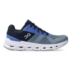 On Cloudrunner Mens Running Shoes: Metal/Midnight