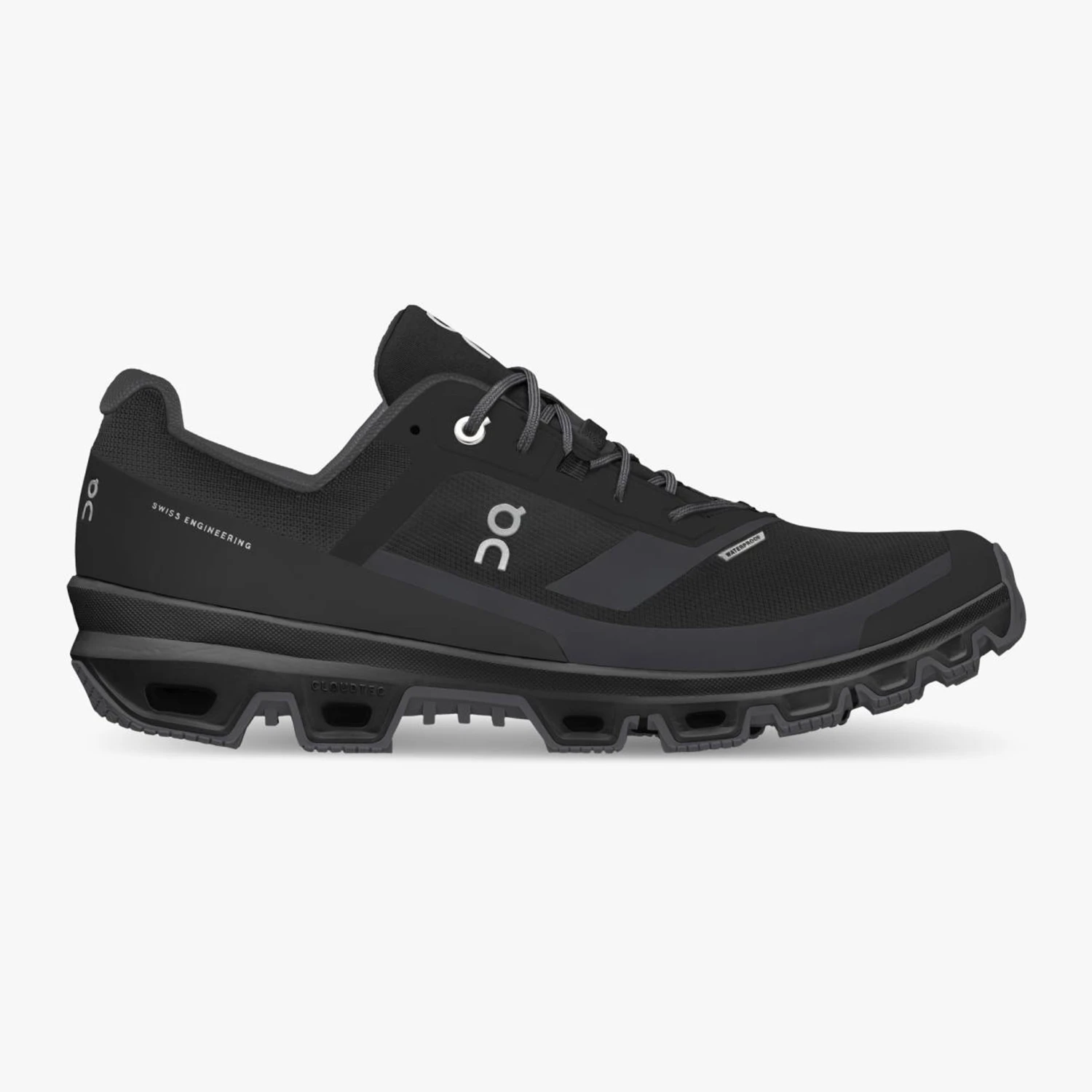 On Cloudventure Waterproof Womens Trail Shoes: Black 3 On Cloudventure Waterproof Womens Trail Shoes: Black