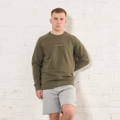 Piranha Lifestyle Crew Neck Sweatshirt: Khaki