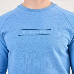 Piranha Lifestyle Crew Neck Sweatshirt: Mid Heather Blue 7 Piranha Lifestyle Crew Neck Sweatshirt: Mid Heather Blue -Sports Equipment Store piranhalifestylecrewnecksweatshirtmidheatherblue3