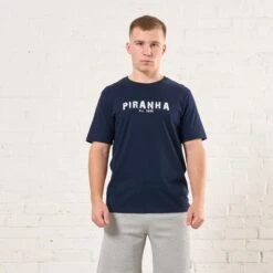 Piranha Lifestyle Heavy T-Shirt: French Navy -Sports Equipment Store piranhalifestylefrenchnavytshirt3
