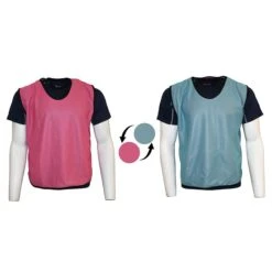 Precision Reversible Mesh Training Bib: Pink/Sky