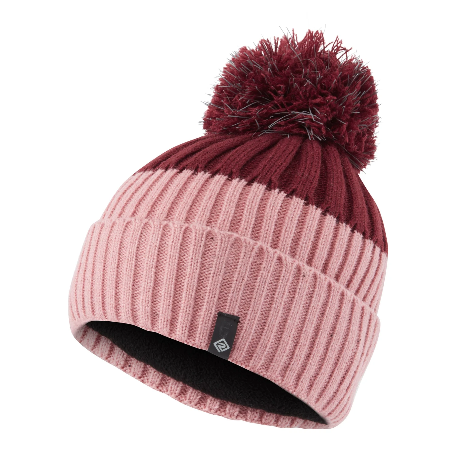 Ronhill Bobble Hat 2022: Blush/Cabernet 3 Ronhill Bobble Hat 2022: Blush/Cabernet