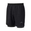 Ronhill Mens Life 7inch Twin Shorts: Black 2 Ronhill Mens Life 7inch Twin Shorts: Black -Sports Equipment Store ronhillmenslife7inchtwinrunningshortsblackfront