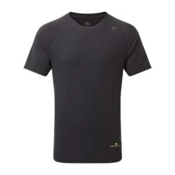 Ronhill Mens Life Tencel Short Sleeve Tee: Black Marl