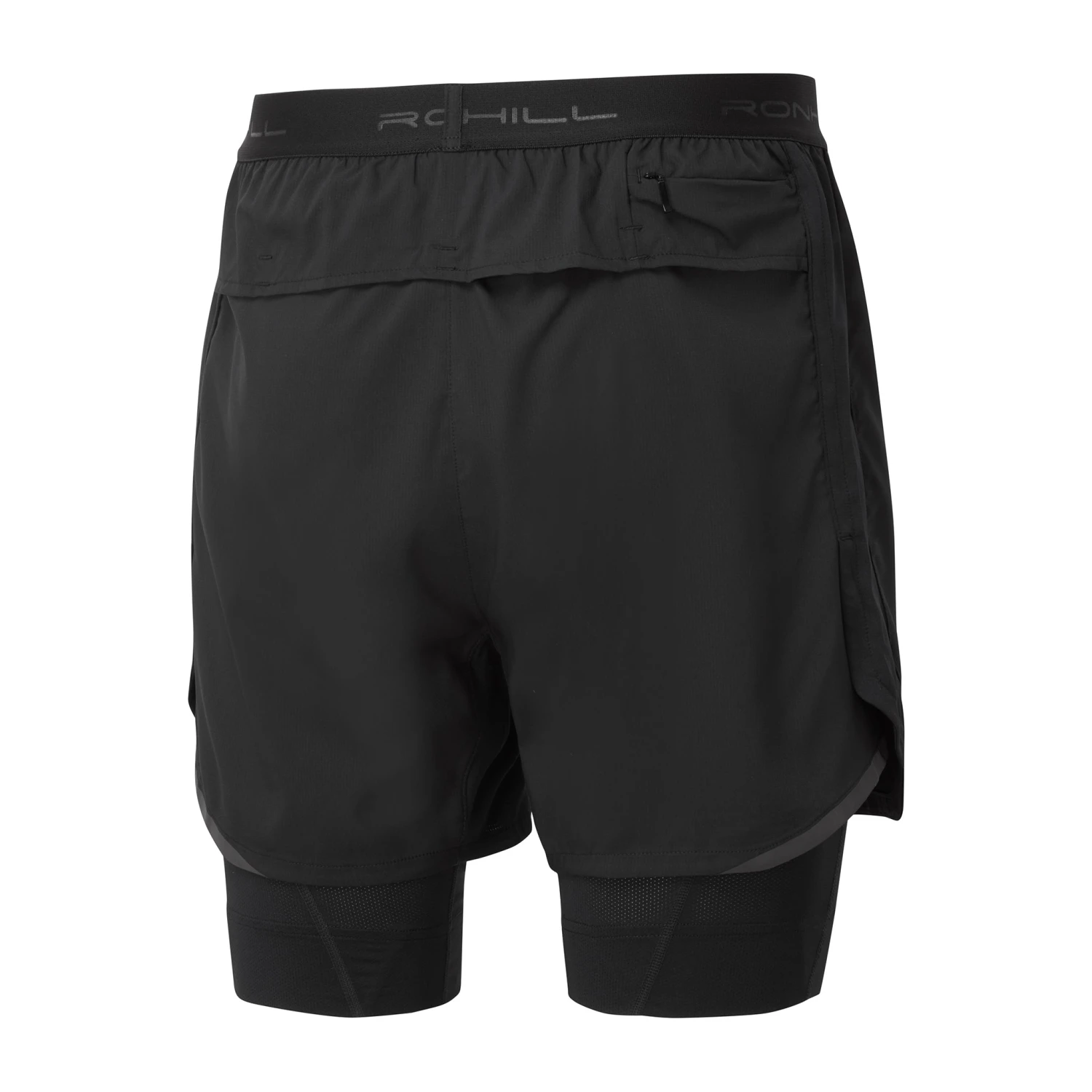 Ronhill Mens Tech Revive 5 Inch Twin Shorts: Black 4 Ronhill Mens Tech Revive 5 Inch Twin Shorts: Black - Image 2