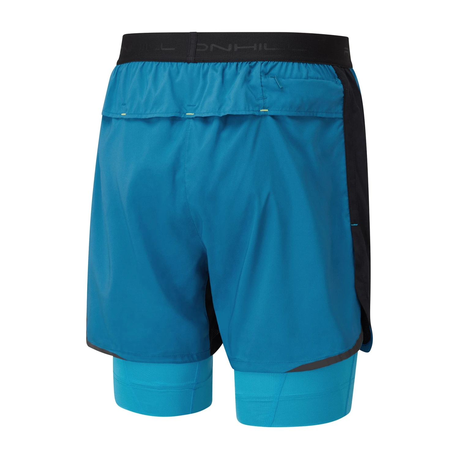 Ronhill Mens Tech Revive 5 Inch Twin Shorts: Prussian Blue/Cyan 4 Ronhill Mens Tech Revive 5 Inch Twin Shorts: Prussian Blue/Cyan - Image 2
