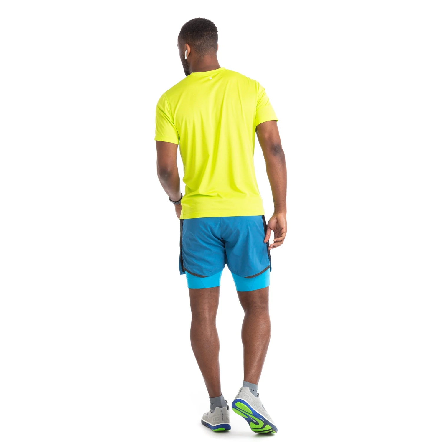 Ronhill Mens Tech Revive 5 Inch Twin Shorts: Prussian Blue/Cyan 7 Ronhill Mens Tech Revive 5 Inch Twin Shorts: Prussian Blue/Cyan - Image 5