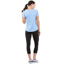 Ronhill Womens Core Short Sleeve Tee: Cornflower Blue/Bright White -Sports Equipment Store ronhillwomenscoreshortsleeveteecornflowerbluebrightwhite4