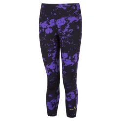 Ronhill Womens Life Crop Tights: Black/Plum