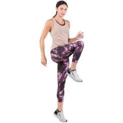 Ronhill Womens Life Crop Tights: Nightshade Mountain -Sports Equipment Store ronhillwomenslifecroptightsnightshademountain3