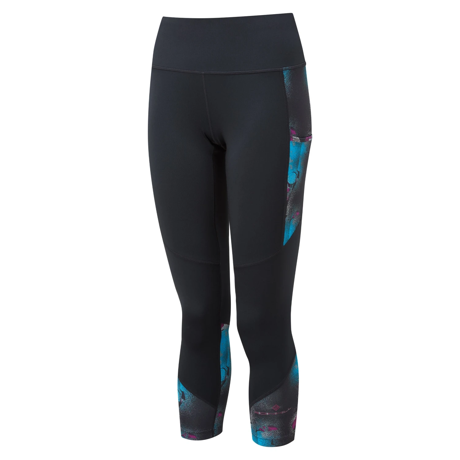 Ronhill Womens Life Satori Crop Tights: Grape Shadow Swirl 3 Ronhill Womens Life Satori Crop Tights: Grape Shadow Swirl