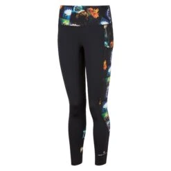 Ronhill Womens Life Sculpt Tights: Black/Floral