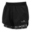 Ronhill Womens Life Twin Shorts: Black/Mono Magic Eye 2 Ronhill Womens Life Twin Shorts: Black/Mono Magic Eye -Sports Equipment Store ronhillwomenslifetwinshortsblackmonomagiceye1