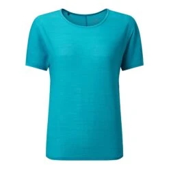 Ronhill Womens Life Wellness Tee: Azure/Lemon