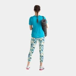 Ronhill Womens Life Wellness Tee: Azure/Lemon -Sports Equipment Store ronhillwomenslifewellnessteeazurelemon4