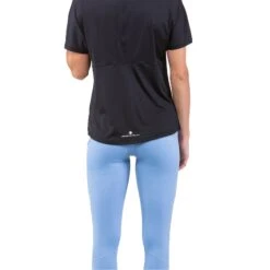 Ronhill Womens Tech Glide Short Sleeve Tee: All Black -Sports Equipment Store ronhillwomenstechglidessteeblack5