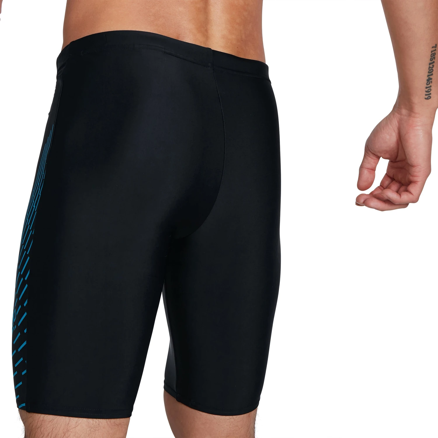 Speedo Mens Medley Logo Jammer: Black/Blue 6 Speedo Mens Medley Logo Jammer: Black/Blue - Image 5