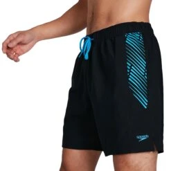 Speedo Men's Sport Printed 16" Watershort: Black/Blue -Sports Equipment Store speedomenssportprinted16watershortblackblue3