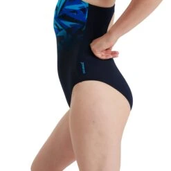 Speedo Women's Hyperboom Placement Muscleback Swimsuit: Navy/Blue -Sports Equipment Store speedowomenshyperboomplacementmusclebackswimsuitnavyblue4