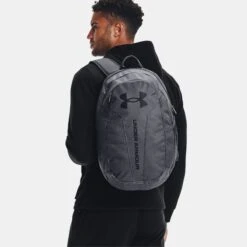Under Armour Hustle Lite Backpack: Grey -Sports Equipment Store underarmourhustlelitebackpackgrey4