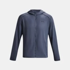 Under Armour Mens Storm Run Hooded Jacket: Downpour Grey -Sports Equipment Store underarmourmensstormrunhoodedjacketdownpourgrey4