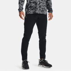 Under Armour Mens Stretch Woven Pants: Black