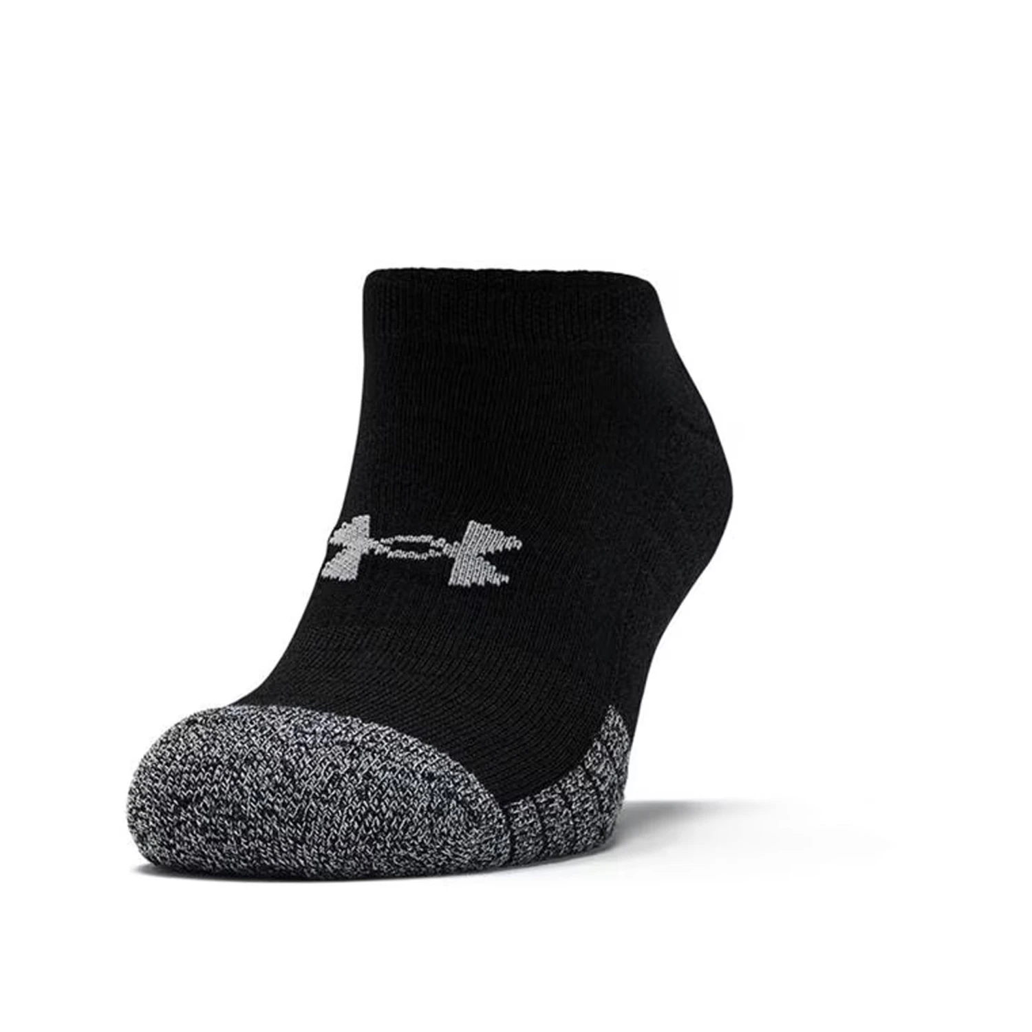 Under Armour No Show Socks 3 Pack: Black 3 Under Armour No Show Socks 3 Pack: Black