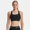 Under Armour Womens Armour Mid Crossback Sports Bra: Black -Sports Equipment Store underarmourwomensarmourmidcrossbacksportsbrablack1