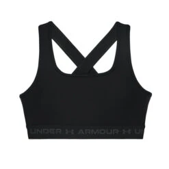 Under Armour Womens Armour Mid Crossback Sports Bra: Black -Sports Equipment Store underarmourwomensarmourmidcrossbacksportsbrablack3