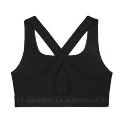 Under Armour Womens Armour Mid Crossback Sports Bra: Black -Sports Equipment Store underarmourwomensarmourmidcrossbacksportsbrablack4