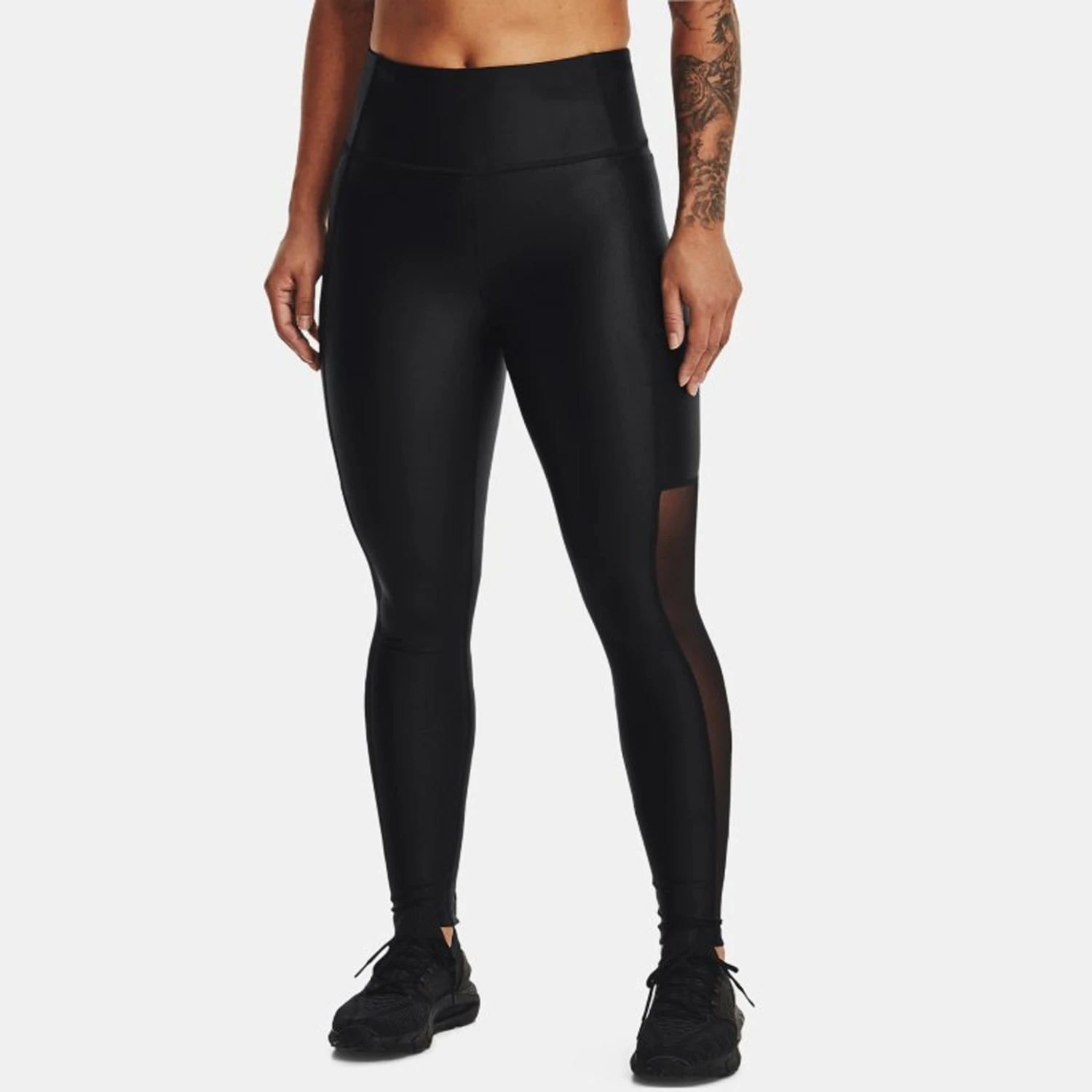 Under Armour Womens Iso-Chill Run Ankle Tights: Black 7 Under Armour Womens Iso-Chill Run Ankle Tights: Black - Image 5