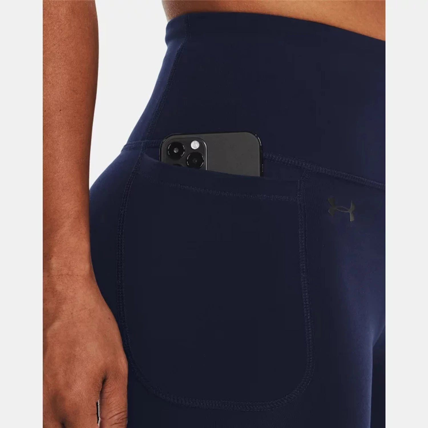 Under Armour Womens Motion Leggings: Midnight Navy/Black 6 Under Armour Womens Motion Leggings: Midnight Navy/Black - Image 4